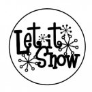 48 Let It Snow Christmas Envelope Seals Labels Stickers 1.2" Round