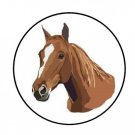 48 Horse Head Envelope Seals Labels Stickers 1.2" Round