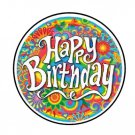 48 Happy Birthday Retro Envelope Seals Labels Stickers 1.2" Round