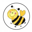 48 Cute Country Bee Envelope Seals Labels Stickers 1.2" Round