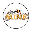 48 Be Mine Bumble Bee Envelope Seals Labels Stickers 1.2" Round
