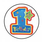 48 Happy 1St Birthday Envelope Seals Labels Stickers 1.2" Round