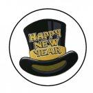 48 Happy New Year Hat Envelope Seals Labels Stickers 1.2" Round