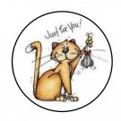 48 Cat Mouse Thank You Envelope Seals Labels Stickers 1.2" Round