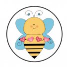 48 Bee Love Envelope Seals Labels Stickers 1.2" Round