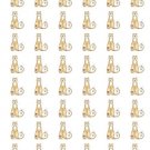 48 Primitive Country Cat Envelope Seals Labels Stickers 1.2" Round