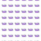 48 Halloween Purple Boo Ghost Envelope Seals Labels Stickers 1.2" Round