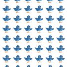 48 Cute Blue Bird Robin Envelope Seals Labels Stickers 1.2" Round