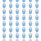 48 Baby Blue Blanket Envelope Seals Labels Stickers 1.2" Round