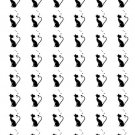 48 Black Cats Hearts Envelope Seals Labels Stickers 1.2" Round