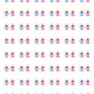 48 Baby Shower Babies Crying Envelope Seals Labels Stickers 1.2" Round