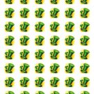 48 St Patricks Day Leprachaun Hat Envelope Seals Labels Stickers 1.2" Round
