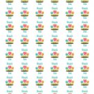 48 Thank You Tulips Envelope Seals Labels Stickers 1.2" Round