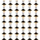 48 Halloween Witch Legs Shoes Envelope Seals Labels Stickers 1.2" Round