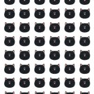 48 Black Cat Face Envelope Seals Labels Stickers 1.2" Round