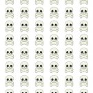 48 Skull Crossbones Envelope Seals Labels Stickers 1.2" Round