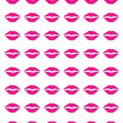 48 Hot Pink Lips Envelope Seals Labels Stickers 1.2" Round