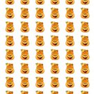 48 Cute Country Halloween Bear Envelope Seals Labels Stickers 1.2" Round