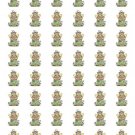 48 Cute Angel Bear Envelope Seals Labels Stickers 1.2" Round