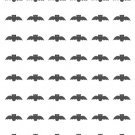48 Halloween Bat Envelope Seals Labels Stickers 1.2" Round