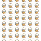 48 Easter Basket Eggs Envelope Seals Labels Stickers 1.2" Round