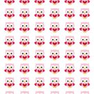 48 Cute Pink Owl Heart Envelope Seals Labels Stickers 1.2" Round