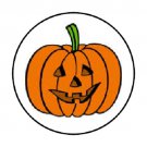48 Halloween Pumpkin Envelope Seals Labels Stickers 1.2" Round