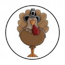 48 Fall Thanksgiving Pilgrim Turkey Envelope Seals Labels Stickers 1.2" Round