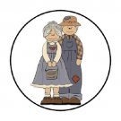 48 Cute Country Couple Envelope Seals Labels Stickers 1.2" Round