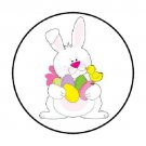 48 Easter Bunny Eggs Chick Envelope Seals Labels Stickers 1.2" Round