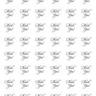 48 Thank You Envelope Seals Labels Stickers 1.2" Round