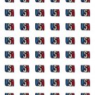 48 Usa Patriotic Red White Blue Seals Labels Stickers Envelope 1.2" Round