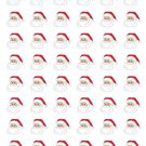 48 Santa Claus Christmas Envelope Seals Labels Stickers 1.2" Round