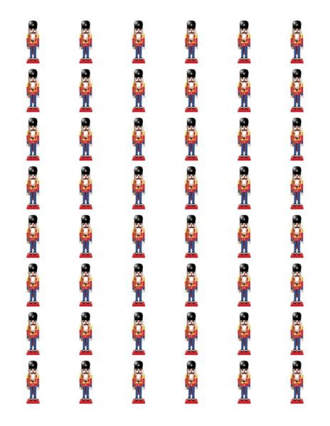 48 Christmas Nutcracker Envelope Seals Labels Stickers 1.2" Round