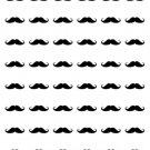 48 Mustache Envelope Seals Labels Stickers 1.2" Round