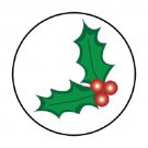 48 Holly Berry Envelope Seals Labels Stickers 1.2" Round