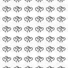 48 Linked Hearts Envelope Seals Labels Stickers 1.2" Round