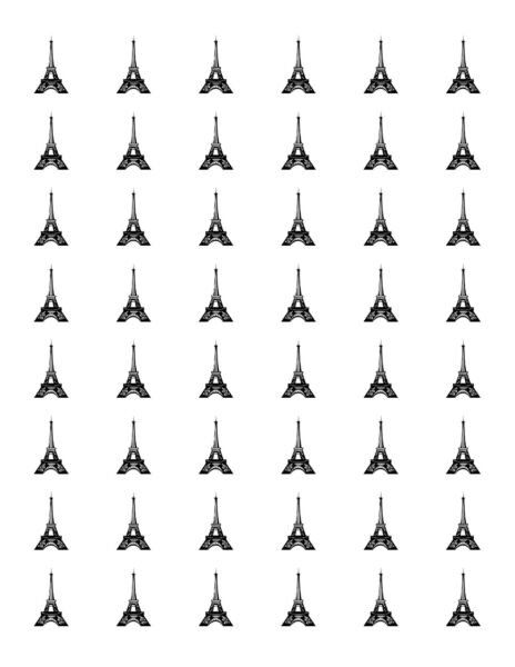 48 Eiffel Tower Envelope Seals Labels Stickers 1.2" Round