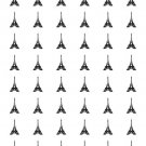 48 Eiffel Tower Envelope Seals Labels Stickers 1.2" Round
