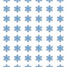 48 Blue Snowflake Envelope Seals Labels Stickers 1.2" Round