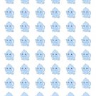 48 Baby Blue Elephant Envelope Seals Labels Stickers 1.2" Round