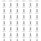 48 Fancy Black Cat Envelope Seals Labels Stickers 1.2" Round