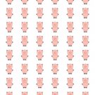 48 Cute Farm Pig Envelope Seals Labels Stickers 1.2" Round