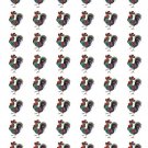 48 Rooster Envelope Seals Labels Stickers 1.2" Round