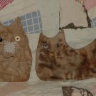 Primitive Cat Flatties Bowl Fillers Hangers E Pattern