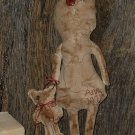 Primitive 1771 Prairie Ann Doll With Her Teddy Bear E Pattern