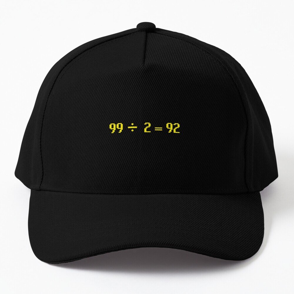 99-divided-by-2-equals-92-osrs-baseball-cap-unisex-hat-casquette-snapback