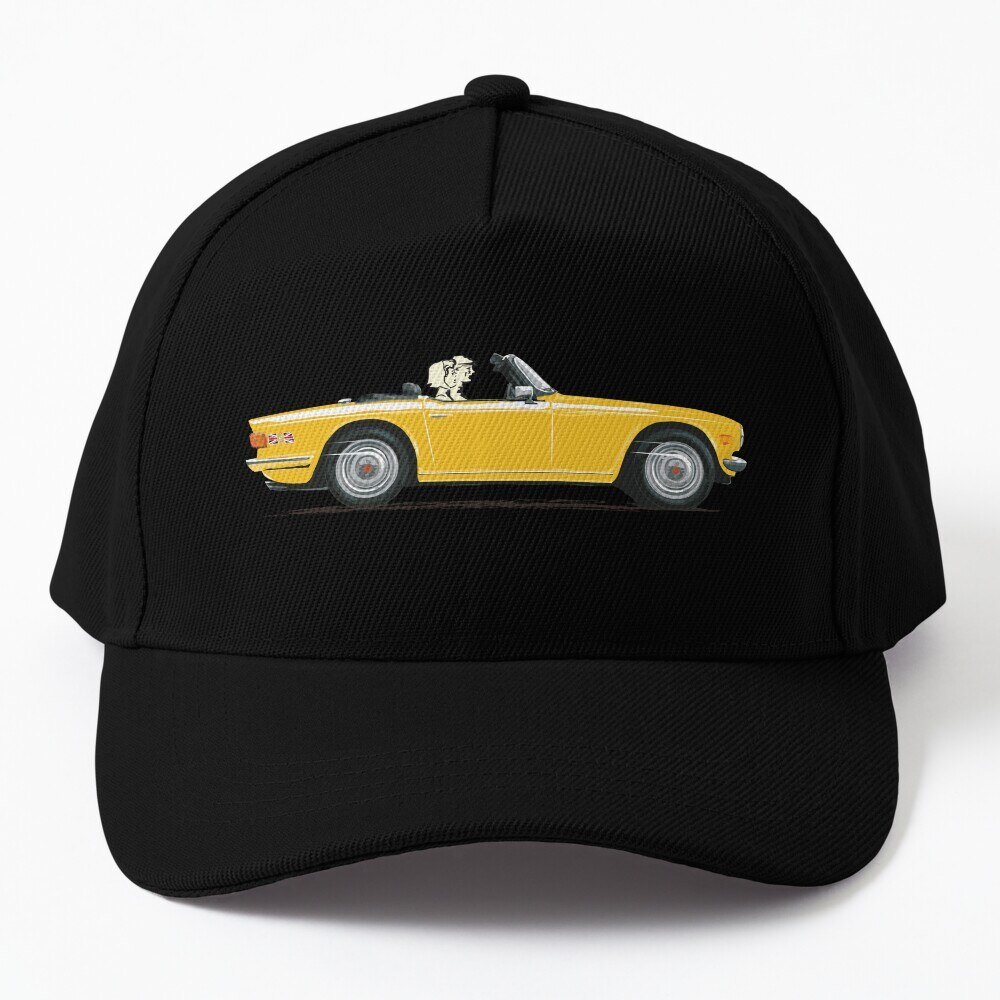 Inca Yellow color TR6 the Classic British Sports Car Baseball Cap Hat