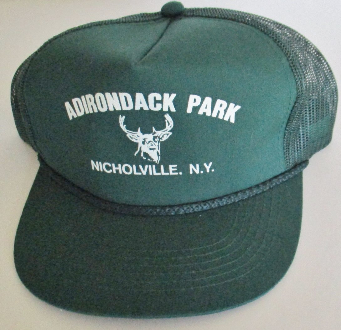 Adirondack Park Nicholville NY Trucker Cap Hat Mesh Green Snapback NWOT