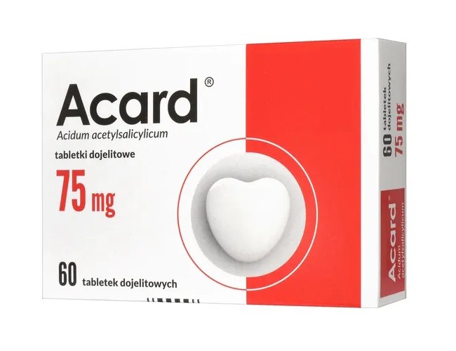 ACARD 75 mg - 60x tablets For the Healthy Heart, Blood Clots Embolism Vessels